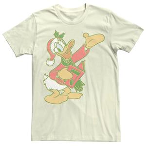 Мужская футболка с портретом «Рождественские гимны Дональда Дака» Disney