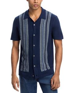 Шиладская расслабленная льняная рубашка с коротким рукавом Silas Rails, синий