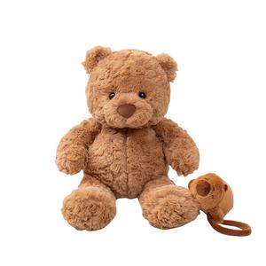 Креативная плюшевая игрушка капибара с рюкзаком медвежонок, высота 35см MLING, коричневый