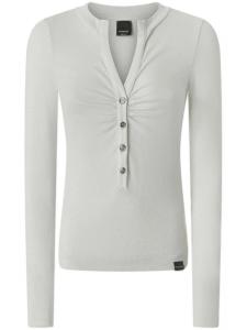 PINKO топ на бретелях со сборками, серый