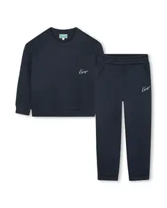 Детский комплект из стеганой ткани морского цвета Kenzo Kids