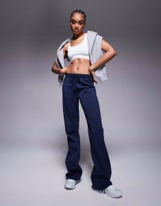 ASOS DESIGN Высокие расклешенные джоггеры из интерлока темно-синего цвета ASOS Tall