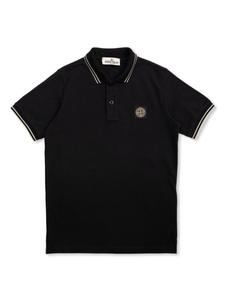 Stone Island Junior рубашка поло с логотипом, синий
