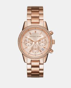 Ritz MK6357 Женские часы с хронографом из розовой стали Michael Kors, розовый