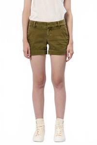 Шорты Hampton Mid-Rise с подкатом в цвете Olive Branch DEAR JOHN DENIM