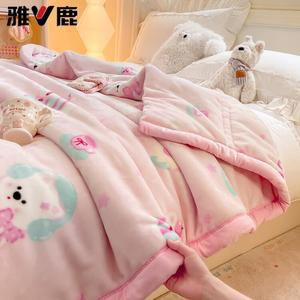 Yalu Плед зимний утепленный 200х230 см, вес 4 кг, двусторонний молочный вельвет, мягкий и дышащий