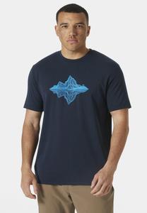 Футболка с принтом SKOG GRAPHIC Helly Hansen, темно-синий