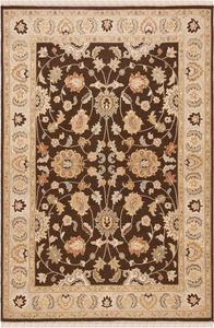 Ковер ручной работы safavieh sumak collection brown / beige sum411a из премиальной шерсти в традиционном стиле, 122 x 183 см