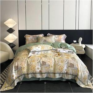 KYTGFH Комплект постельного белья из натурального эвкалипта 1000TC с цветочным принтом