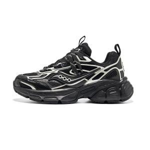 2K Кавалери Большие 2K Антискользящие Износостойкие Низкие Кроссовки Повседневные Унисекс Черный Серебристый Saucony