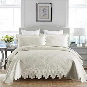 Generic Стеганое хлопковое покрывало с вышивкой, комплект постельного белья, летнее одеяло XK001