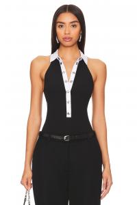 Боди с высоким воротником Fleur Du Mal, черный