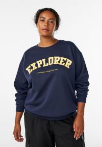 Толстовка Active by Zizzi MIT STATEMENT-DETAIL, Night Sky Explorer/Dark Blue