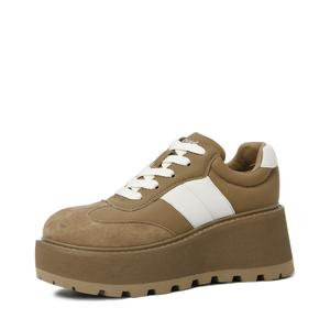 CAMEIDO Женские низкие повседневные туфли на платформе для увеличения роста желтые, цвет Yellow