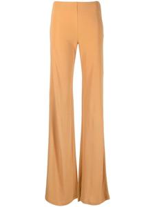 Alberta Ferretti расклешенные брюки с завышенной талией, коричневый