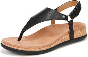 Женские модные сандалии Vionic Copal Kirra с ремешками - удобные поддерживающие сандалии для женщин, с скрытой ортопедической стелькой, размеры 5-12, черный
