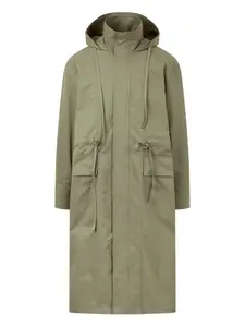 Пальто с капюшоном и кулиской STUDIO TOMBOY, зеленый