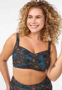 Верх от бикини Zizzi, Teal Dahlia Aop