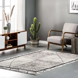 Ковер Simone Global-Inspired Moroccan Cotton Blend Area Rug nuLOOM, 122x183 см, бежевый
