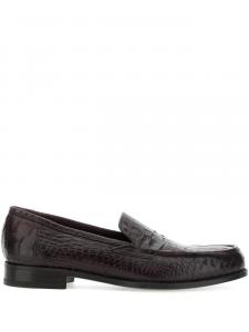 Туфли Lidfort с тиснением под крокодила, красный