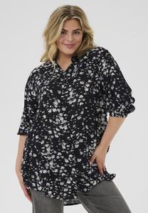 Блуза Kaffe Curve KCSONNA, Black Chalk Graphic/Black