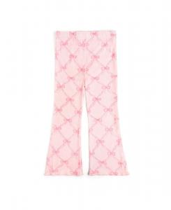 Детские леггинсы для девочек с бантом и расклешенной юбкой Sweet Wink, Ballet pink