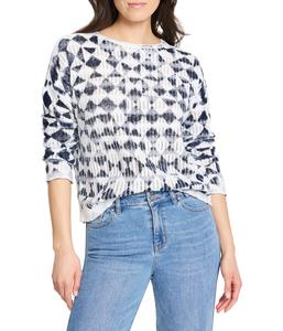 Свитер NIC+ZOE Textured Diamond Sweater, Indigo Multi