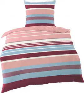 Постельное белье Dream Castle Satin - 6699_61 - Полоски бордового, синего и кремового цветов 135 x 200 см с современными полосками бордового, синего и кремового цветов Traumschloss