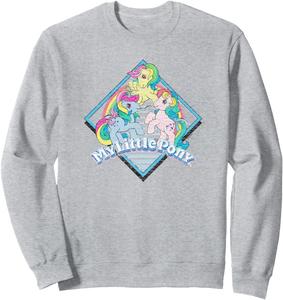 Ретро-толстовка My Little Pony с принтом «Бриллиант и радуга», серая