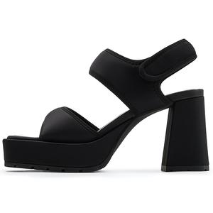 Сандалии GG CC на массивном каблуке с одним ремешком, высота 9,5 см, женские GG-CC, Black