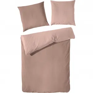 Двустороннее постельное белье Primera "Катя", двухцветное, с мелким графичным рисунком, размером от 135х200 см, коричневый