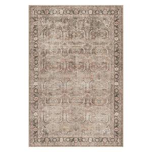 Коллекция Hillstone, традиционный винтажный медальонный ковер Nuloom, коричневый, 153x244 см