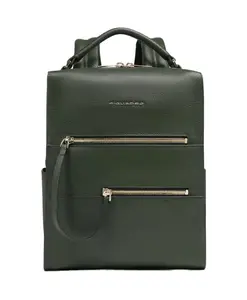 Женский рюкзак с отделением для iPad, с защитой от RFID-сканирования. Piquadro, зеленый