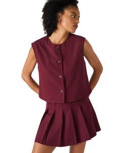 Женская блузка без рукавов Alessa с круглым вырезом Steve Madden, Wine