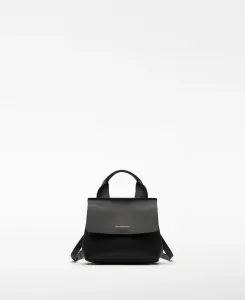 Маленькая женская сумка через плечо из слюдяной кожи Adolfo Dominguez, черный