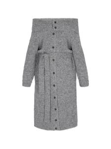 DreiMaster Женский кардиган серого меланжевого цвета