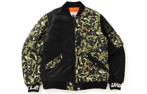 BAPE UNKLE Куртка мужская черная камуфляжная A Bathing Ape, черный