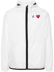 Comme Des Garçons Play легкая куртка из коллаборации с K-Way Heart, белый