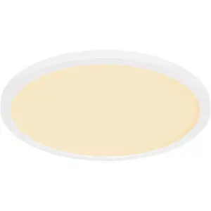 Потолочный светильник LED SAPANA, светодиодный модуль 1 шт., теплый белый, круглый потолочный светильник для гостиной/спальни, элегантный Globo Lighting, белый