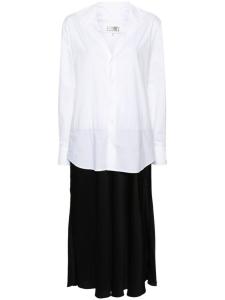 MM6 Maison Margiela платье макси с принтом, белый