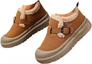 Женские зимние ботинки для снега, водонепроницаемые, с флисовой подкладкой, для холодной погоды, с нескользящей толстой подошвой, удобные ботинки для женщин для прогулок на улице Generic, Khaki-D