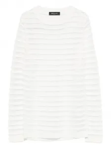 Свитер с украшением из пайеток Fabiana Filippi, белый