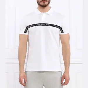 Рубашка-Поло классического кроя с логотипом Calvin Klein, белый