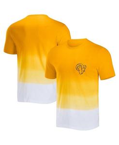 Мужская футболка NFL x Darius Rucker Collection золото-белого цвета с карманами Los Angeles Rams Dip Dye Fanatics, желтый