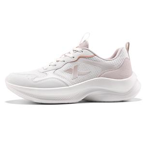 XTEP Кроссовки женские, белые, розовые, с амортизацией, дышащие, легкие, низкие, повседневные