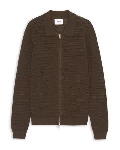 Свитер с длинными рукавами и застежкой-молнией Gustav Nn07, коричневый