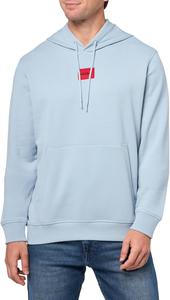 HUGO Мужская худи с квадратным логотипом, Regular Fit, Dust Blue