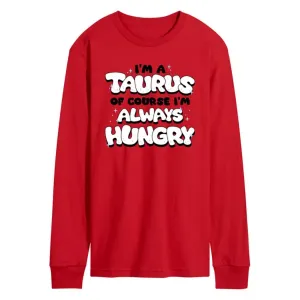 Мужская футболка с длинным рукавом "Я телец, вечно голодный" Licensed Character, красный