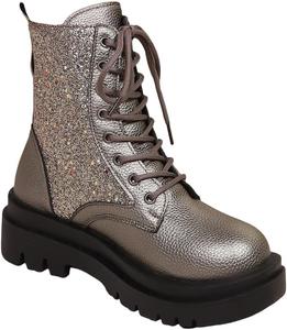 Женские ретро ботинки большого размера с круглым носком, на шнуровке и с толстой подошвой SPKFHD, Grey