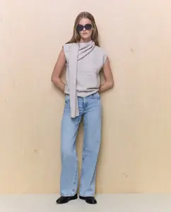 Женский джемпер Baguilla с шарфом Easy Wear, бежевый